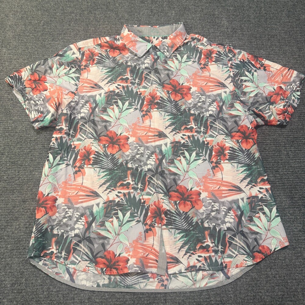 Tommy Bahama Shirt Mens 2XL Multicolor Floral Island Zone Short Sleeve Button Up